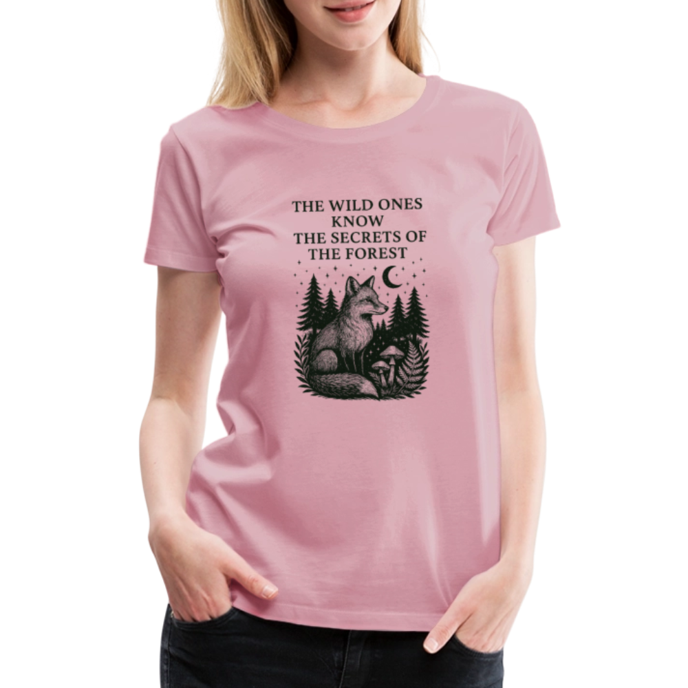 Damen Slim Fit T-Shirt "Fox" - Hellrosa