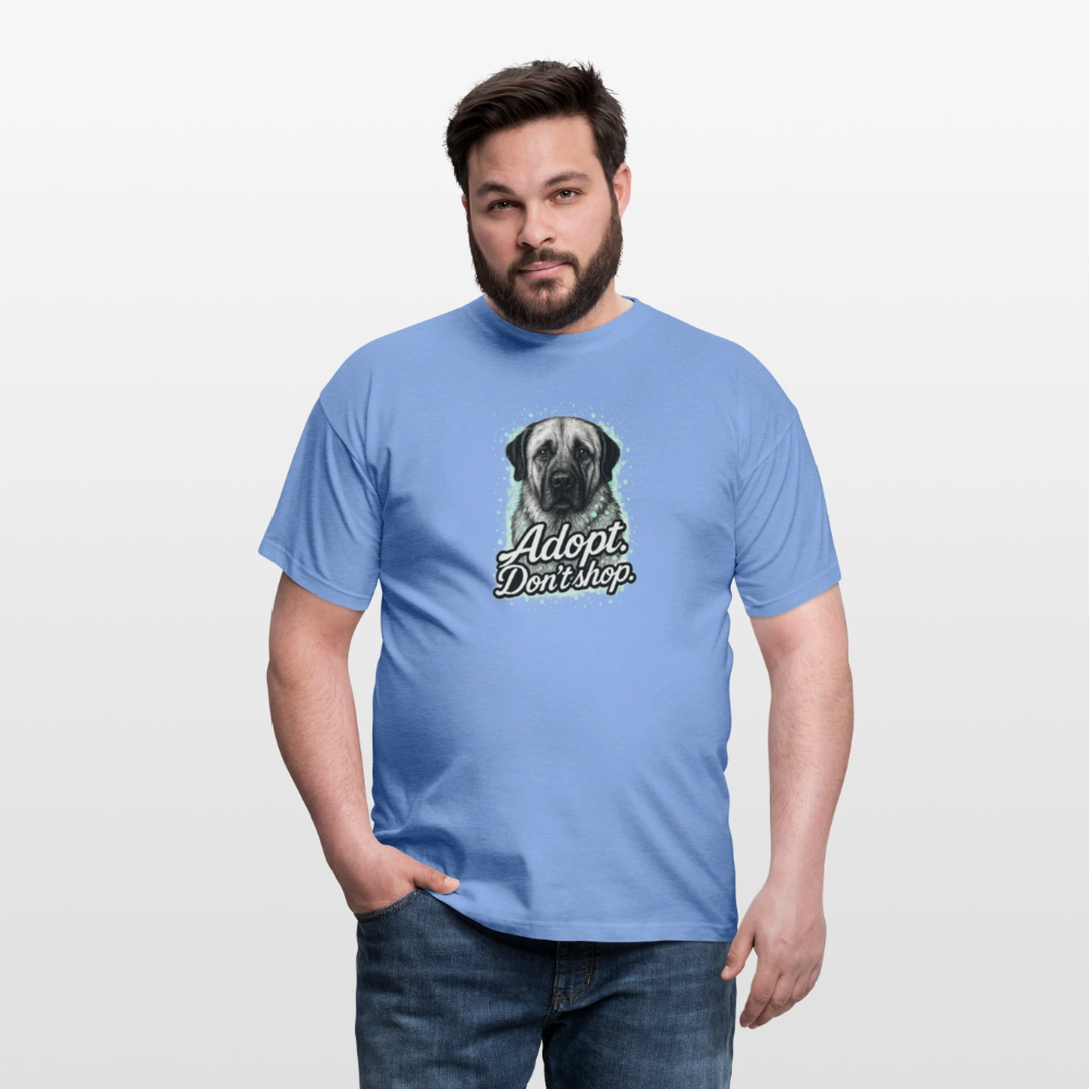 Herren T-Shirt "Adopt. Don't shop." mint - carolina blue