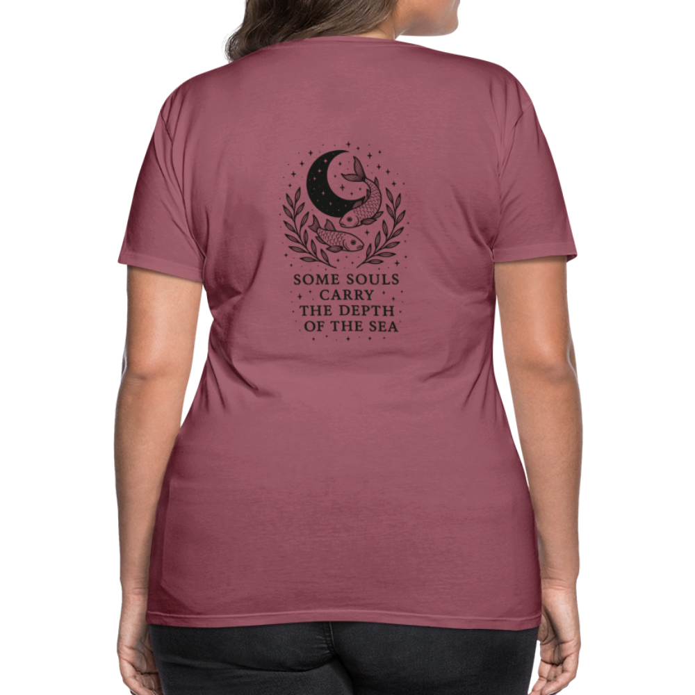 Damen Slim Fit T-Shirt "Pisces" - Malve