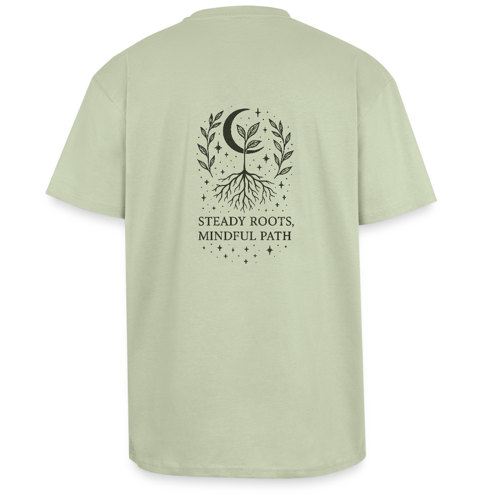 Unisex Oversize T-Shirt "Virgo" - Leichtes Salbeigrün 