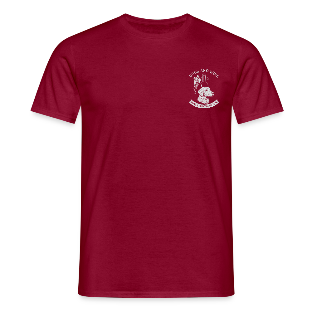 Unisex Fit T-Shirt "Dogs&Wine" - Ziegelrot