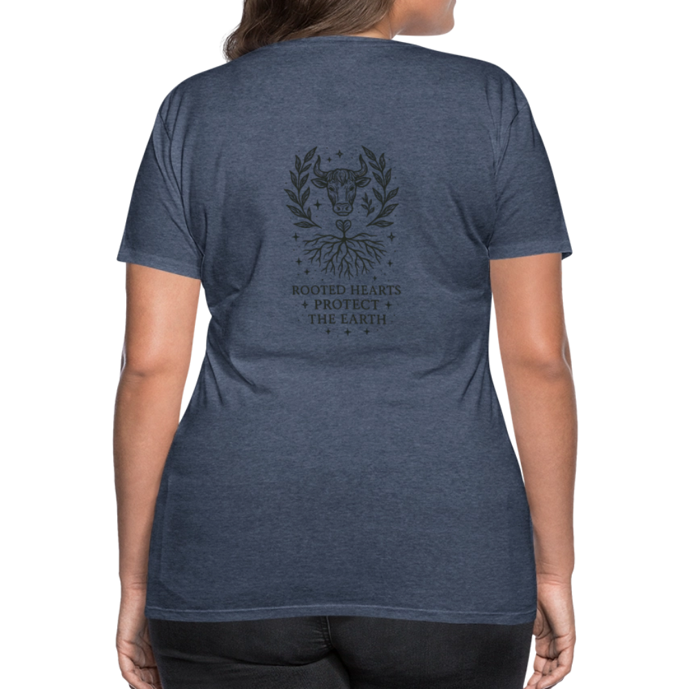 Damen Slim Fit T-Shirt "Taurus" - Blau meliert