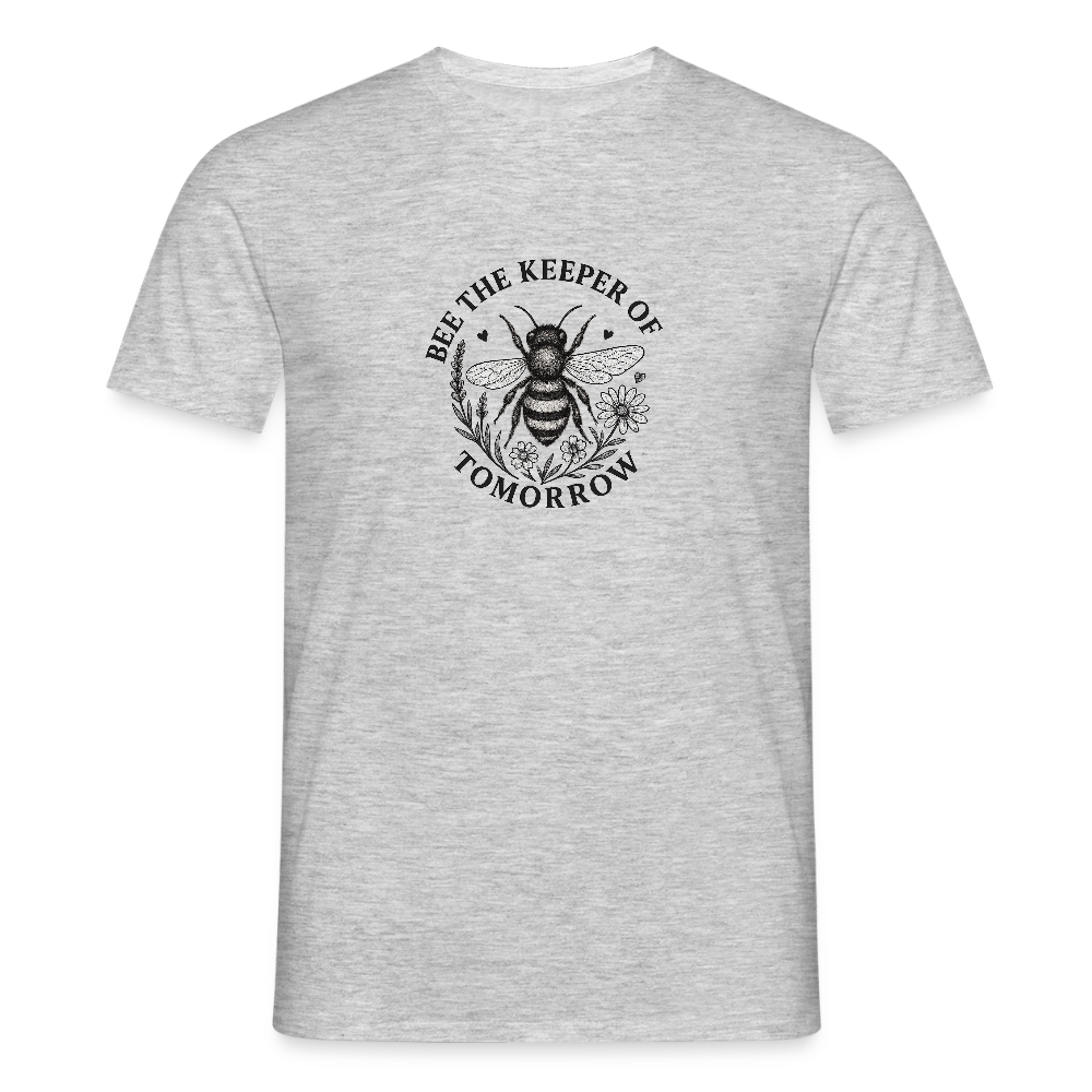 Unisex  T-Shirt "Bee the Keeper of Tomorrow" - Grau meliert