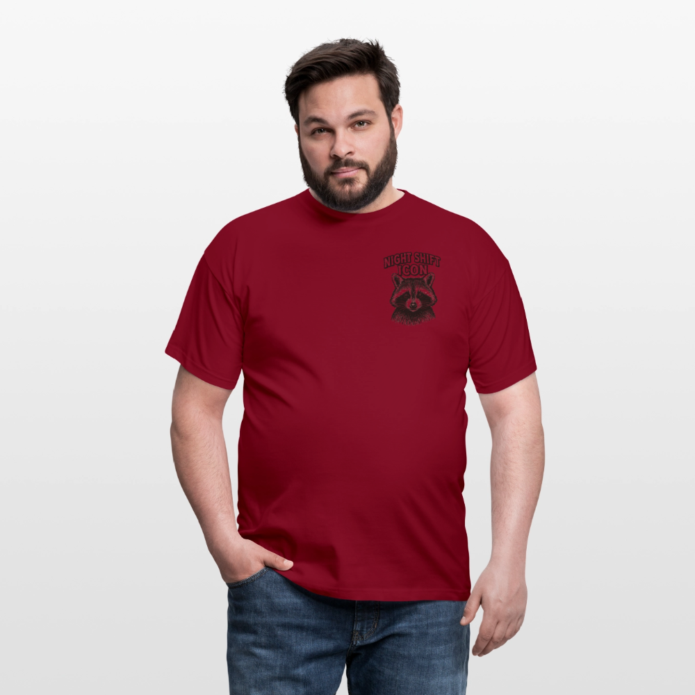 Herren T-Shirt "Night Shift Icon" - Ziegelrot