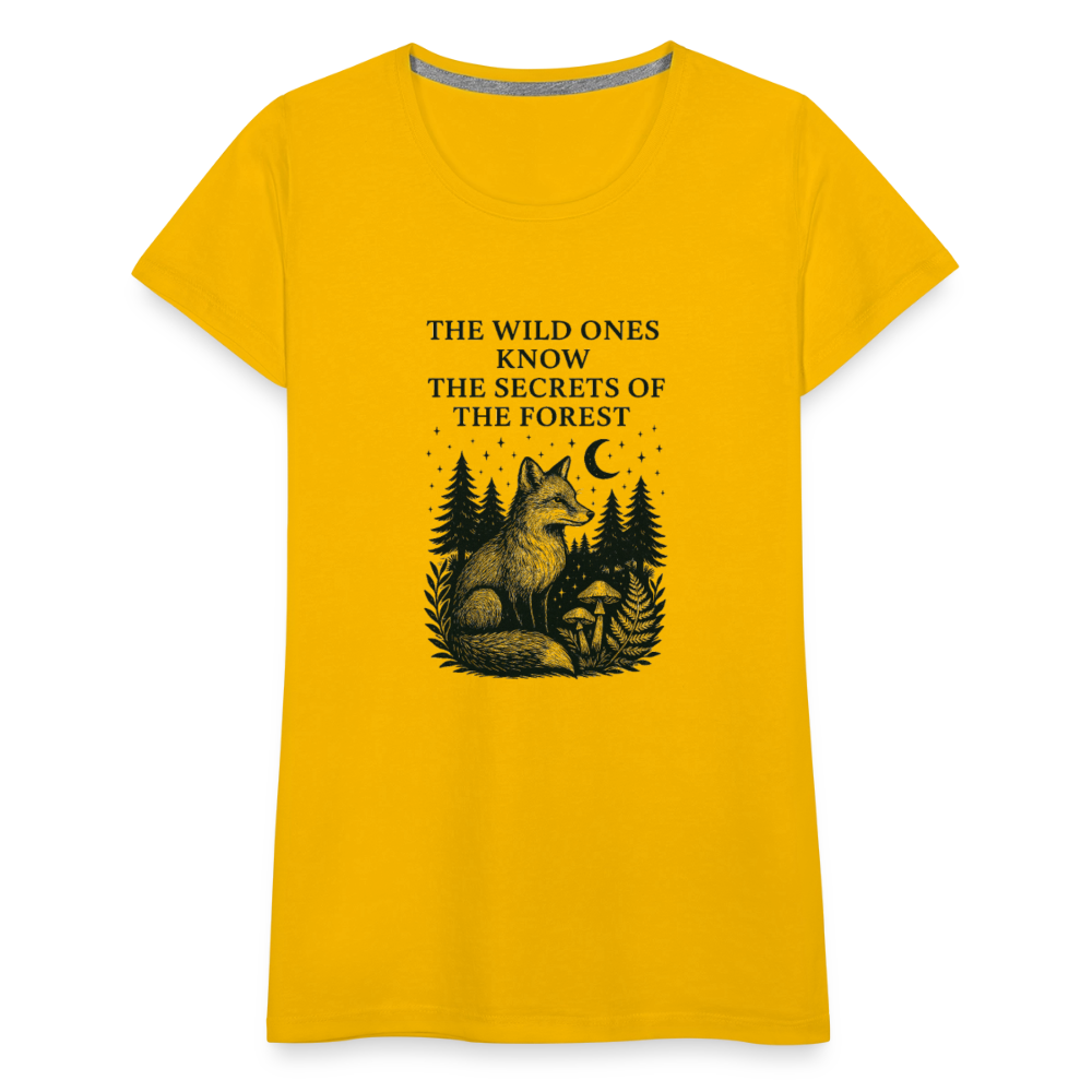 Damen Slim Fit T-Shirt "Fox" - Sonnengelb