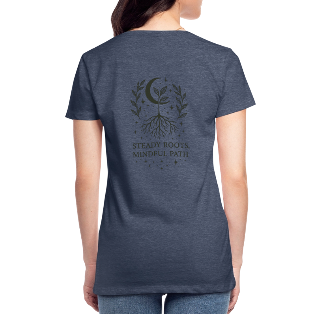 Damen Slim Fit T-Shirt "Virgo" - Blau meliert