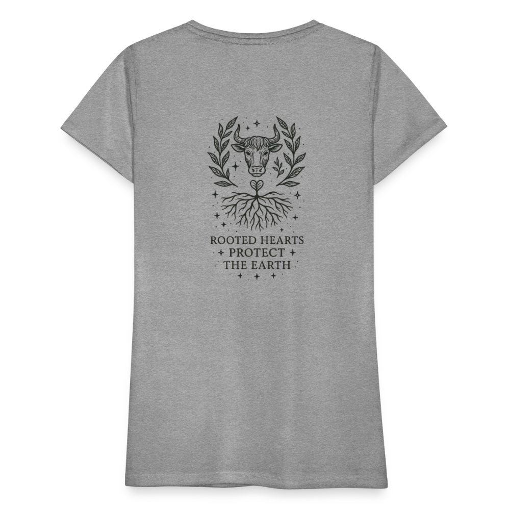 Damen Slim Fit T-Shirt "Taurus" - Grau meliert