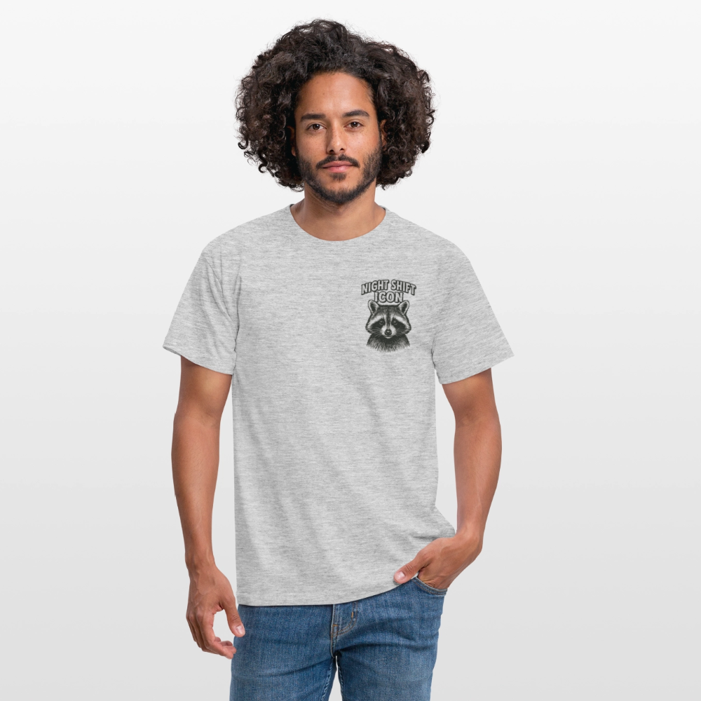 Herren T-Shirt "Night Shift Icon" - Grau meliert