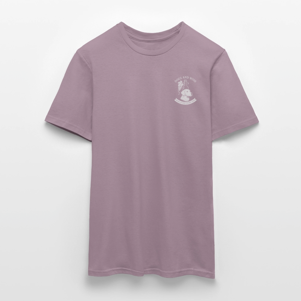 Unisex Fit T-Shirt "Dogs&Wine" - Lilagrau 