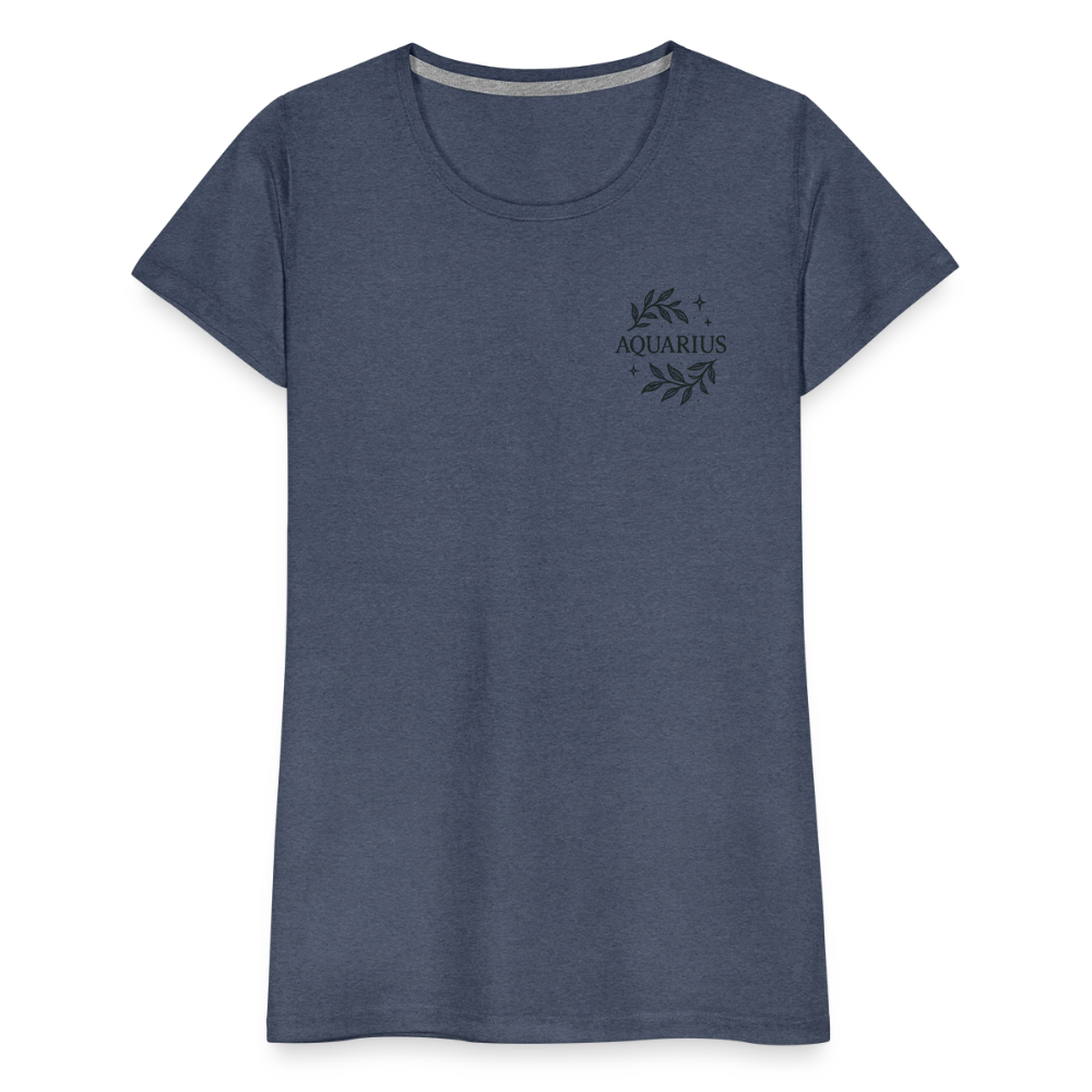 Damen T-Shirt Slim Fit "Aquarius" - Blau meliert