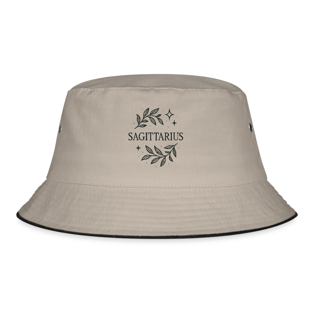 Bucket Hat „Sagittarius“ - Khaki/Schwarz