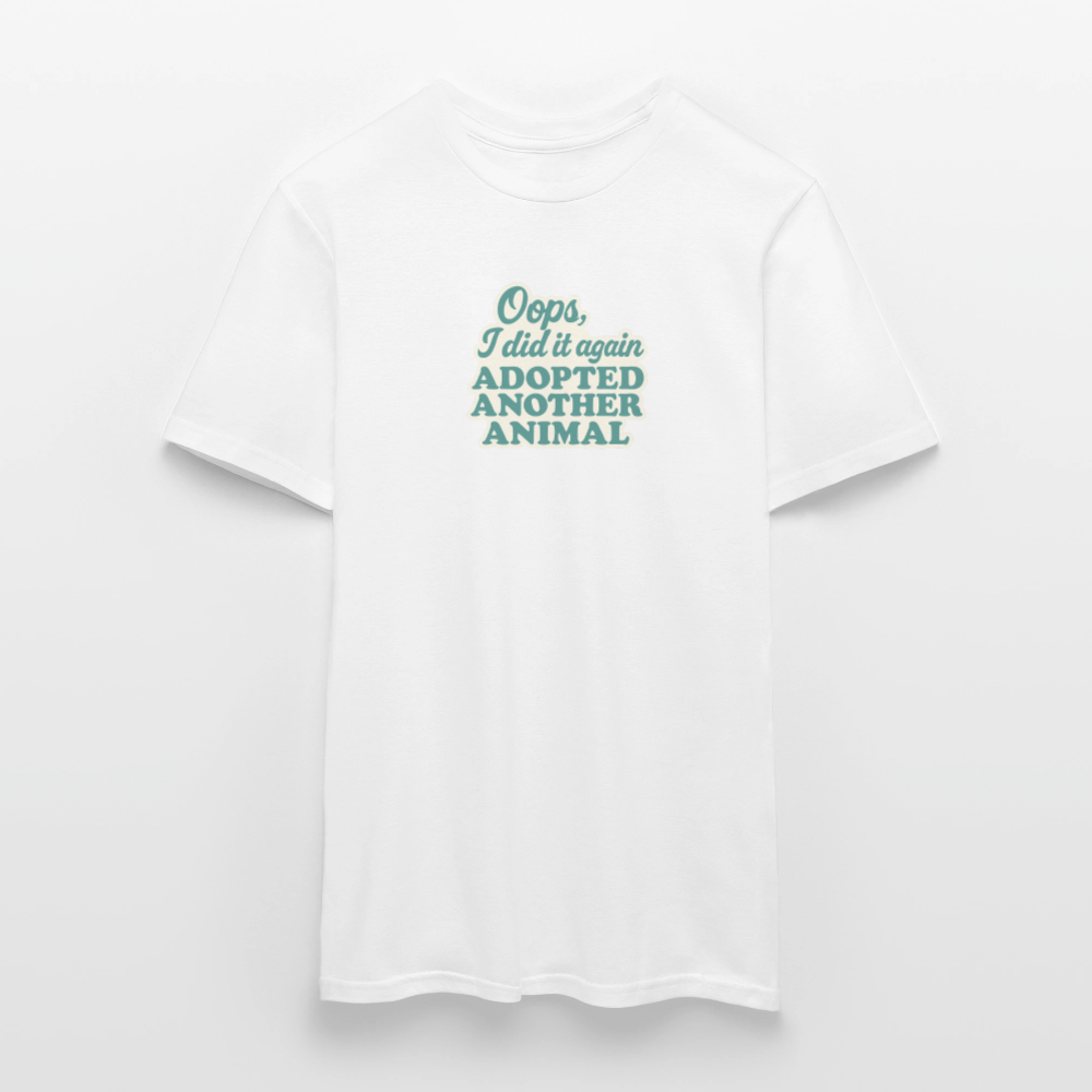 Unisex Fit T-Shirt "Oops" - Weiß