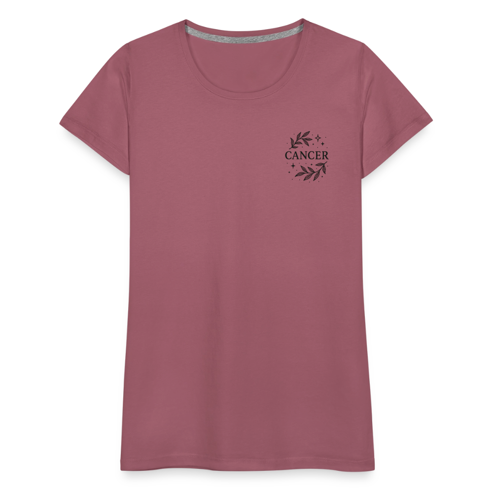 Damen Slim Fit T-Shirt "Cancer" - Malve