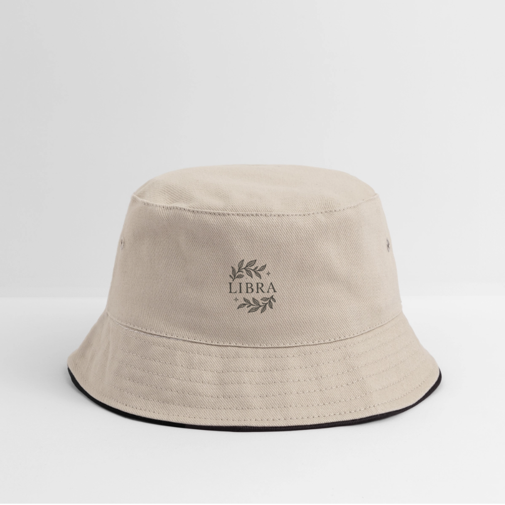 Bucket Hat „Libra“ - Khaki/Schwarz