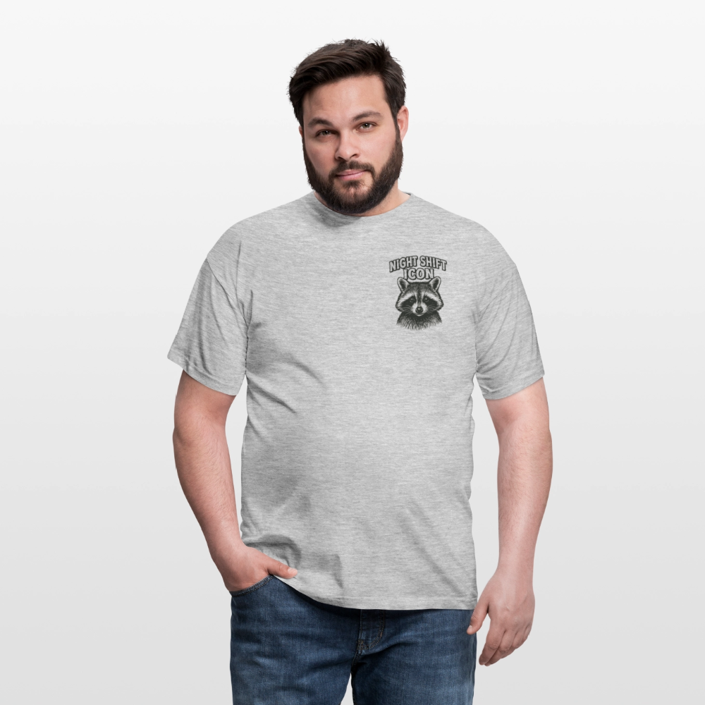 Herren T-Shirt "Night Shift Icon" - Grau meliert