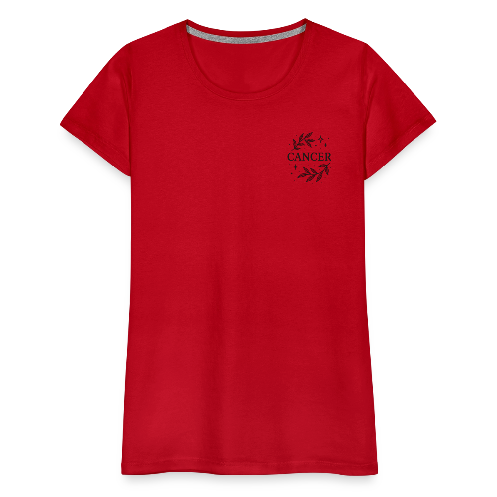 Damen Slim Fit T-Shirt "Cancer" - Rot