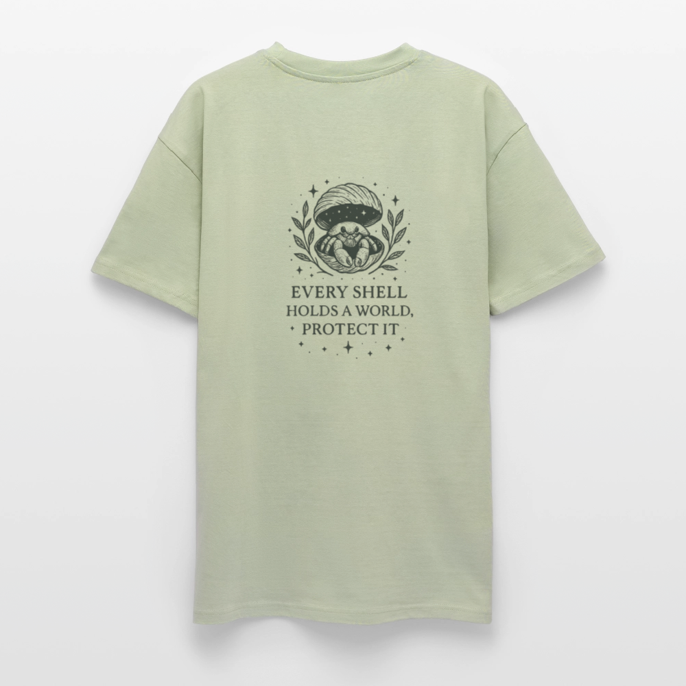 Unisex Oversize T-Shirt "Cancer" - Leichtes Salbeigrün 