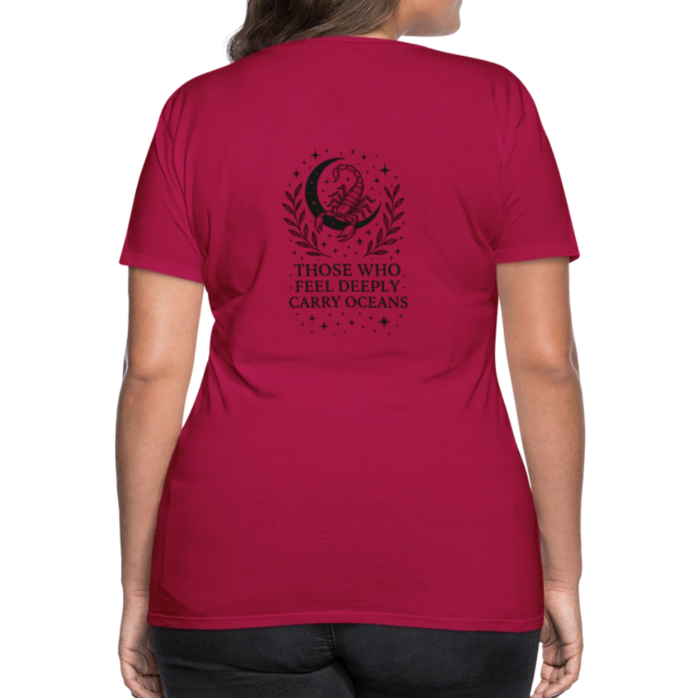 Damen Slim Fit T-Shirt "Scorpio" - dunkles Pink