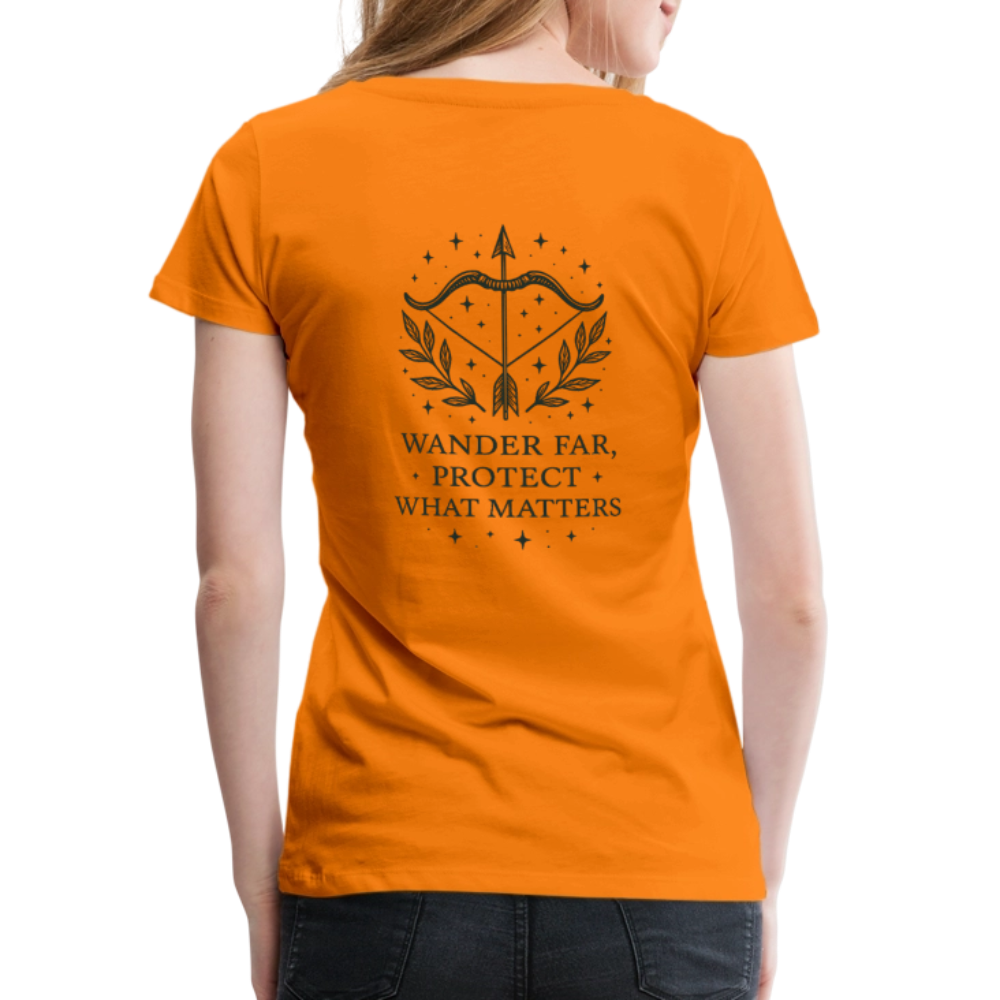 Damen Slim Fit T-Shirt "Sagittarius" - Orange