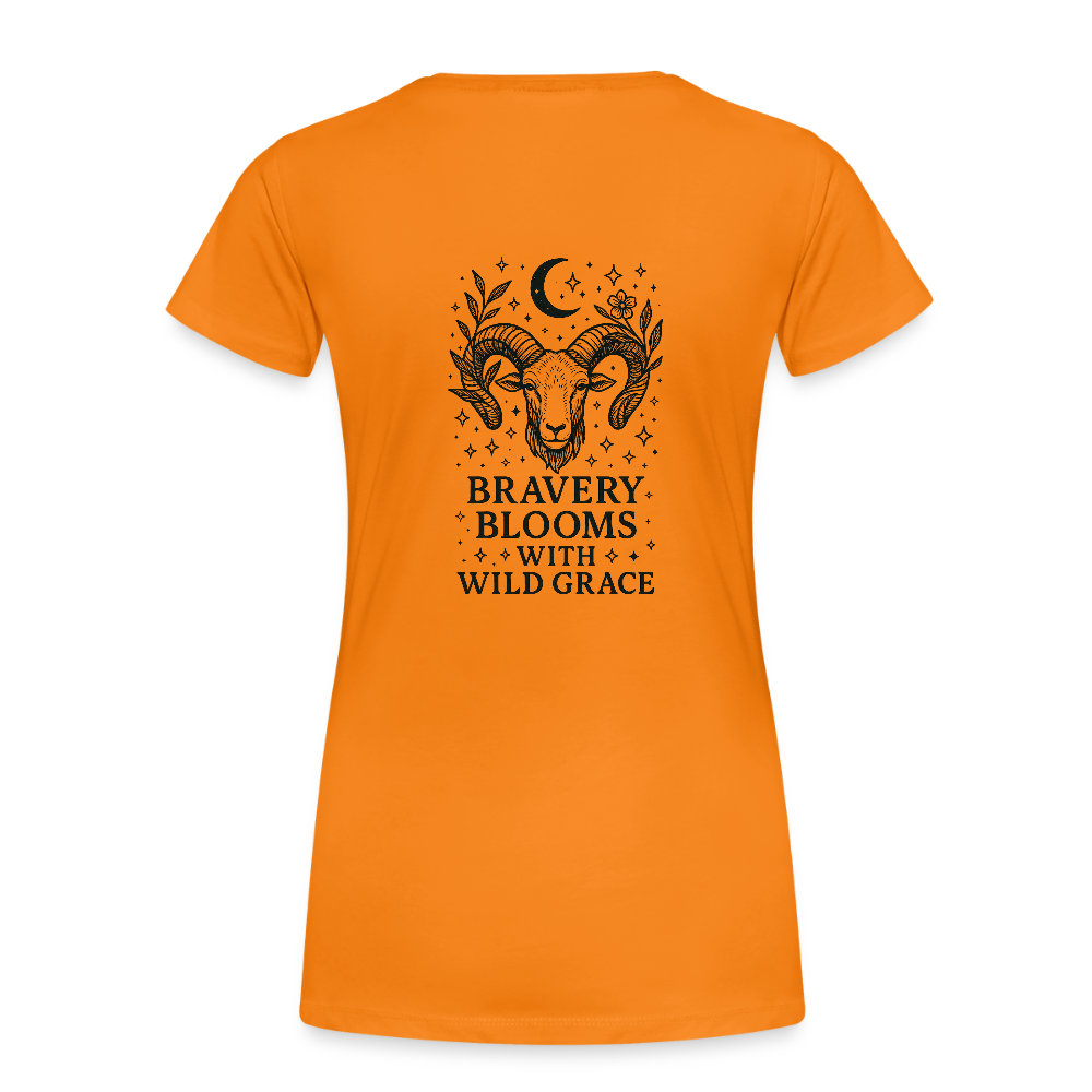 Damen Slim Fit T-Shirt „Aries“ - Orange