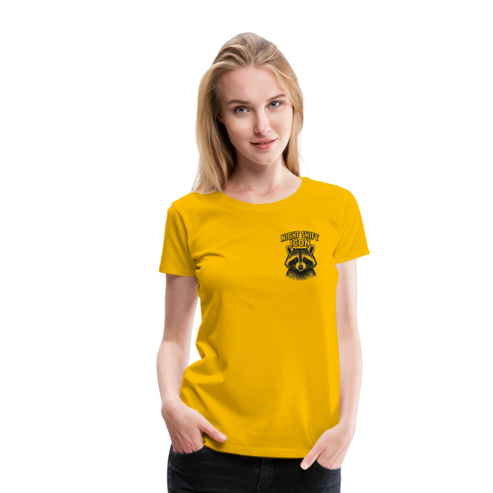 Damen T-Shirt "Night Shift Icon" - Sonnengelb