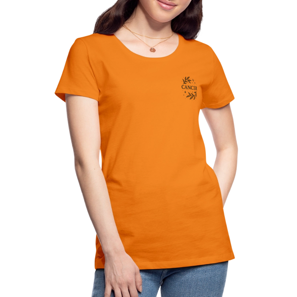 Damen Slim Fit T-Shirt "Cancer" - Orange