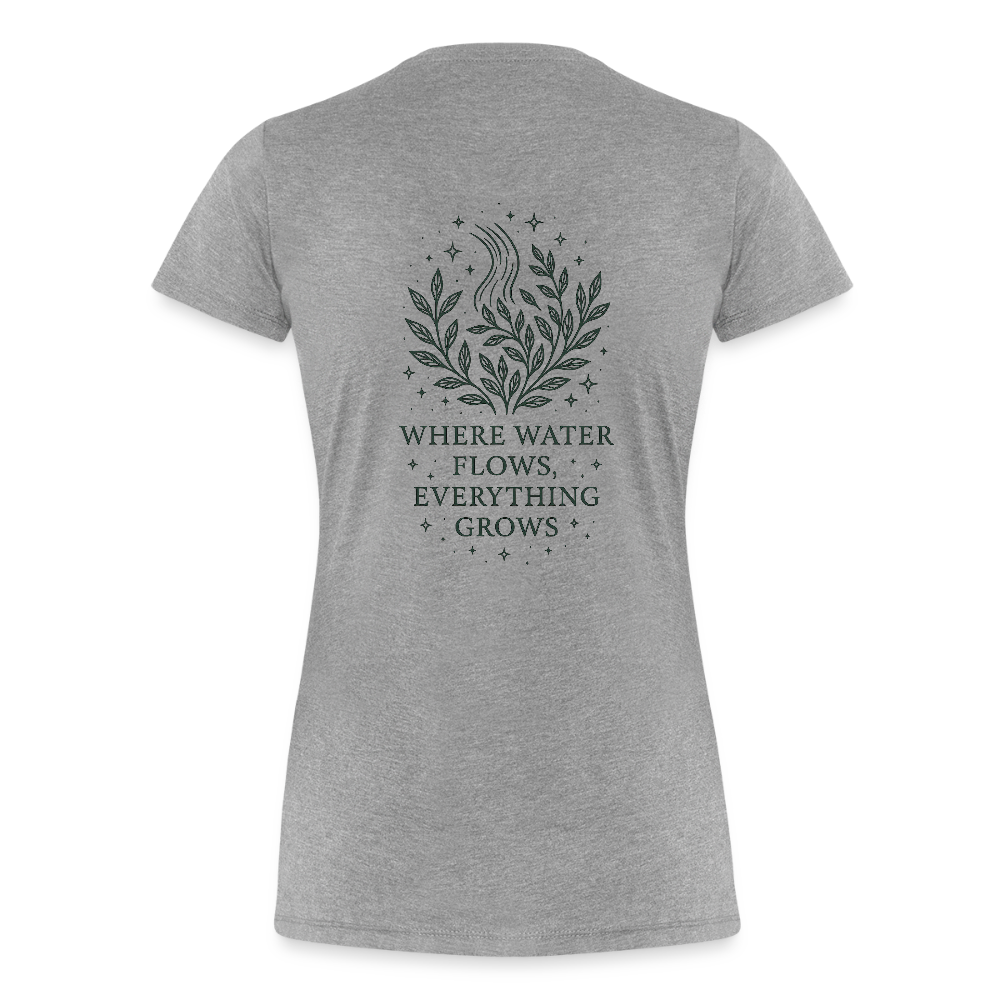 Damen T-Shirt Slim Fit "Aquarius" - Grau meliert