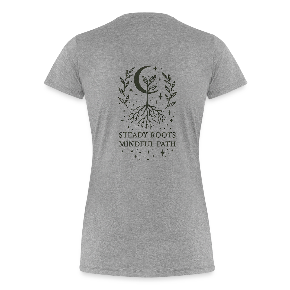 Damen Slim Fit T-Shirt "Virgo" - Grau meliert