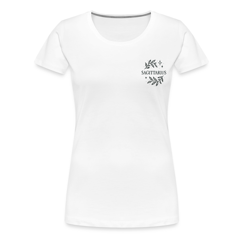 Damen Slim Fit T-Shirt "Sagittarius" - Weiß