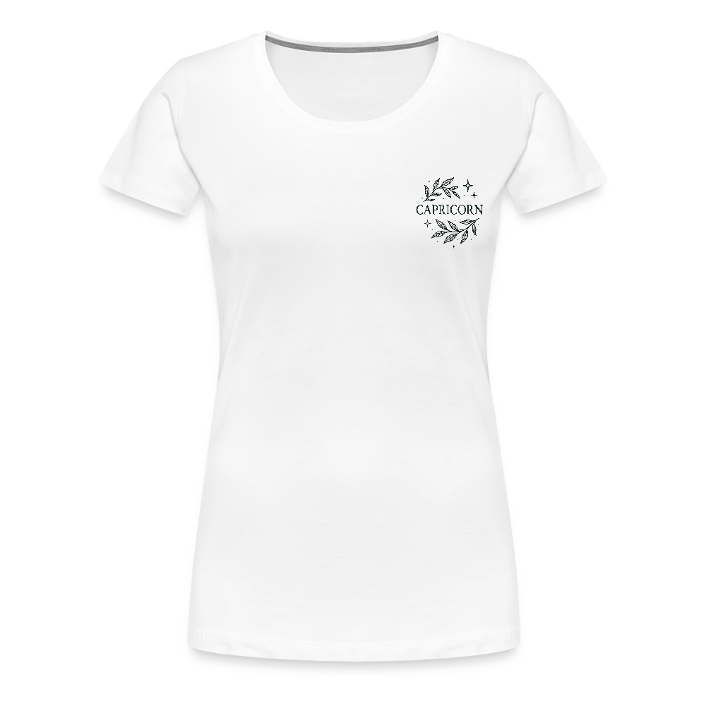 Damen Slim Fit T-Shirt "Capricorn" - Weiß