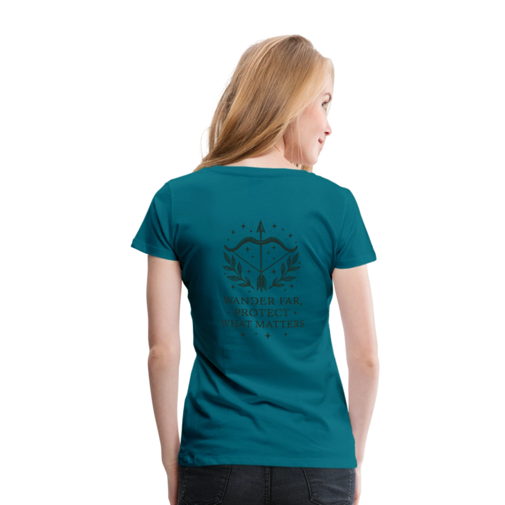 Damen Slim Fit T-Shirt "Sagittarius" - Divablau