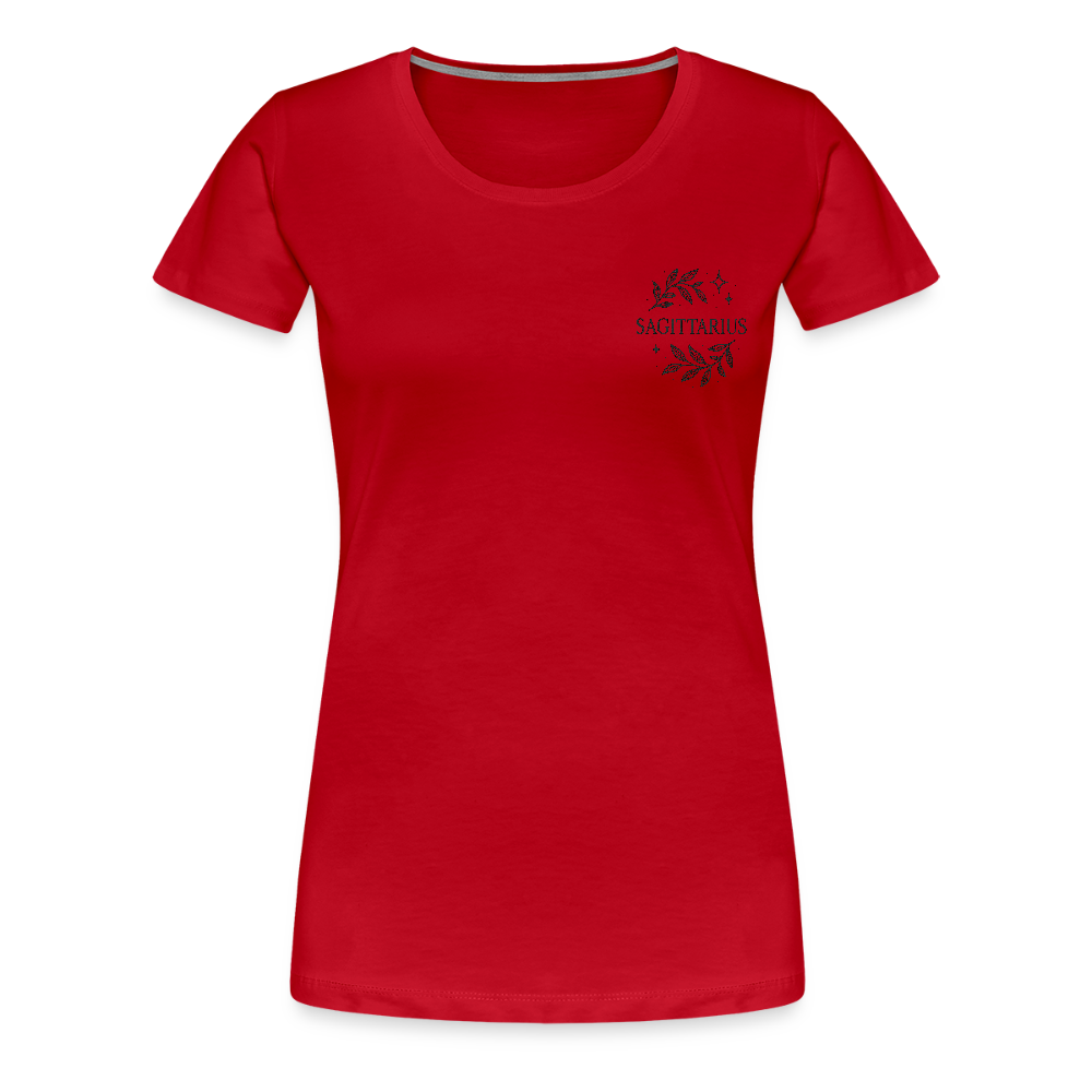 Damen Slim Fit T-Shirt "Sagittarius" - Rot
