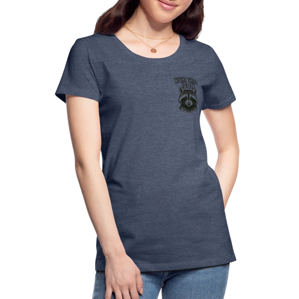 Damen T-Shirt "Night Shift Icon" - Blau meliert