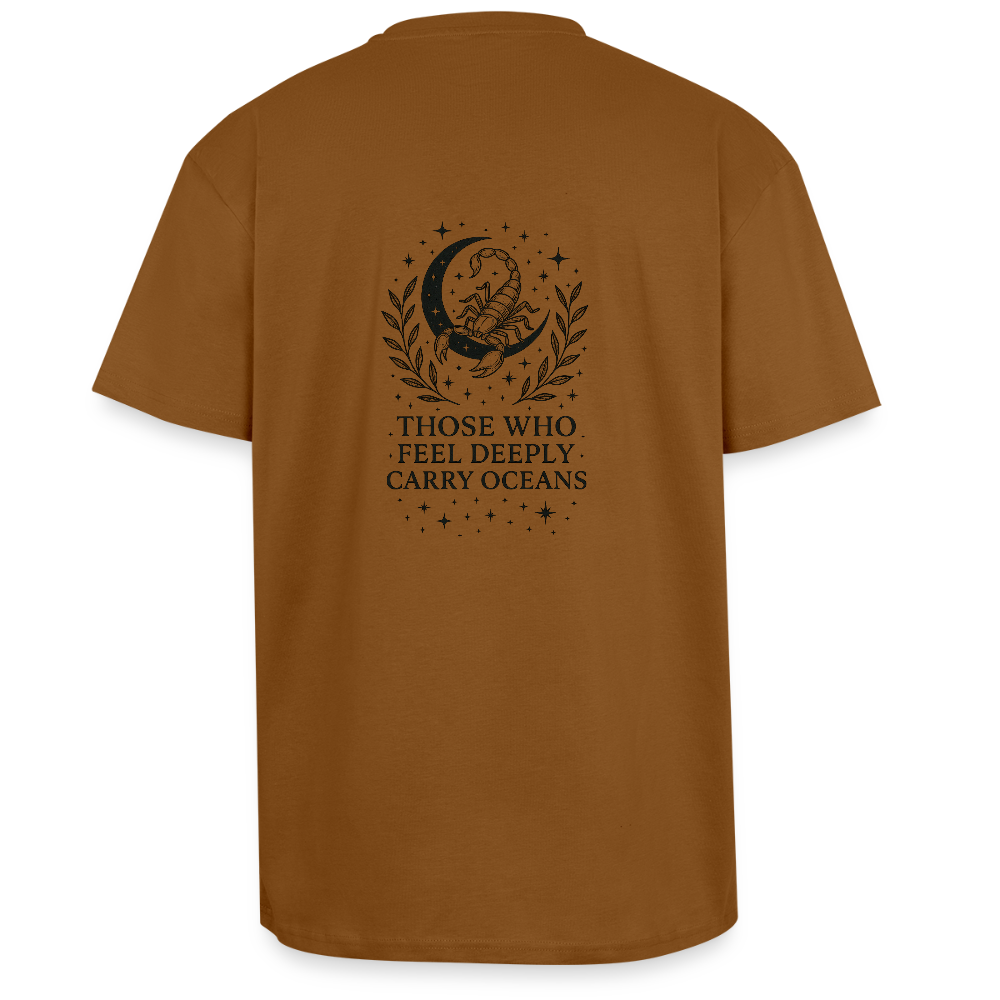 Unisex Oversize T-Shirt "Scorpio" - Toffee