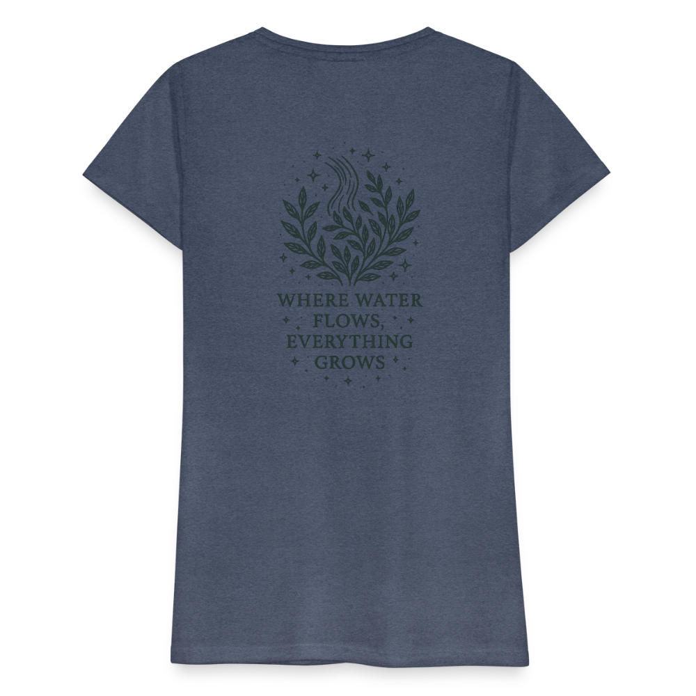 Damen T-Shirt Slim Fit "Aquarius" - Blau meliert