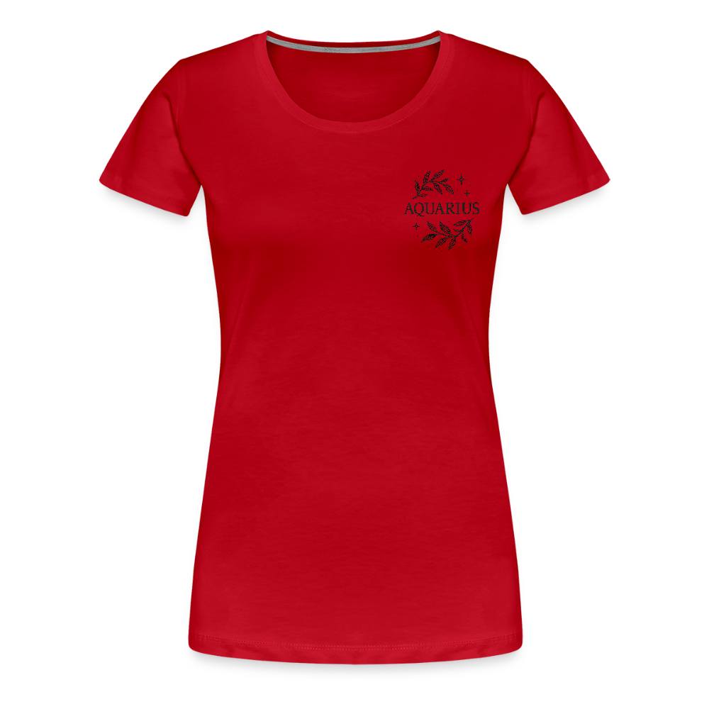 Damen T-Shirt Slim Fit "Aquarius" - Rot