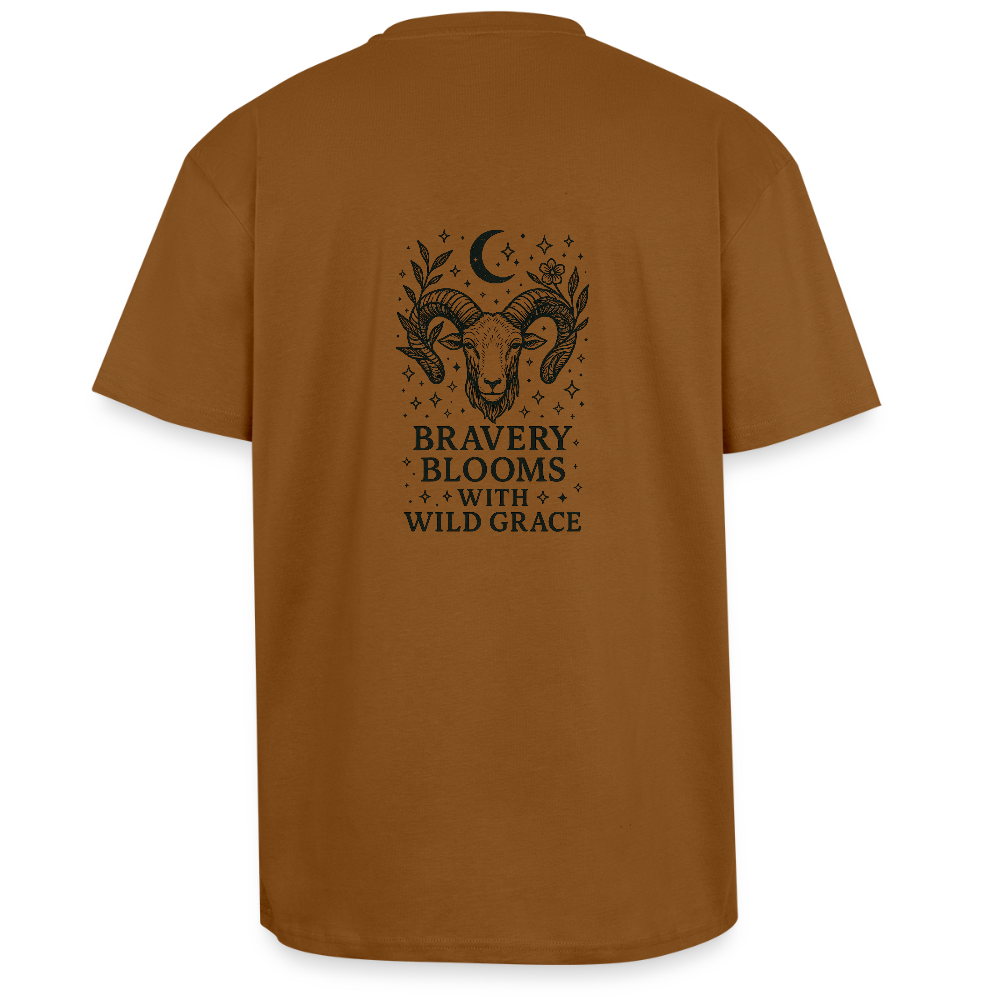 Unisex Oversize T-Shirt "Aries" - Toffee