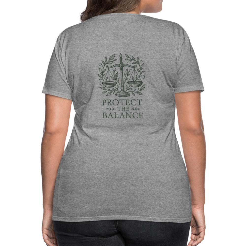 Damen Slim Fit T-Shirt "Libra" - Grau meliert