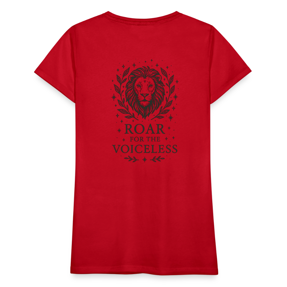 Damen Slim Fit T-Shirt "Leo" - Rot