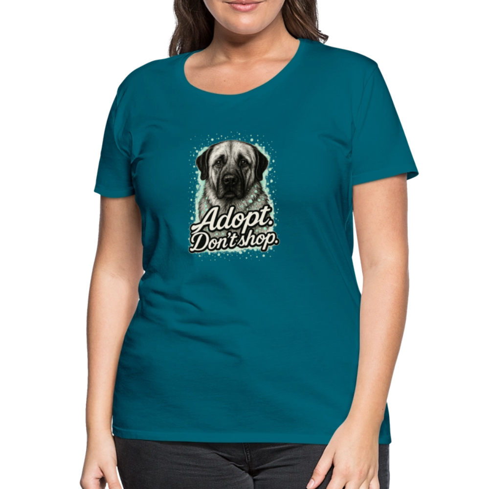 Damen T-Shirt "Adopt. Don't shop." mint - Divablau