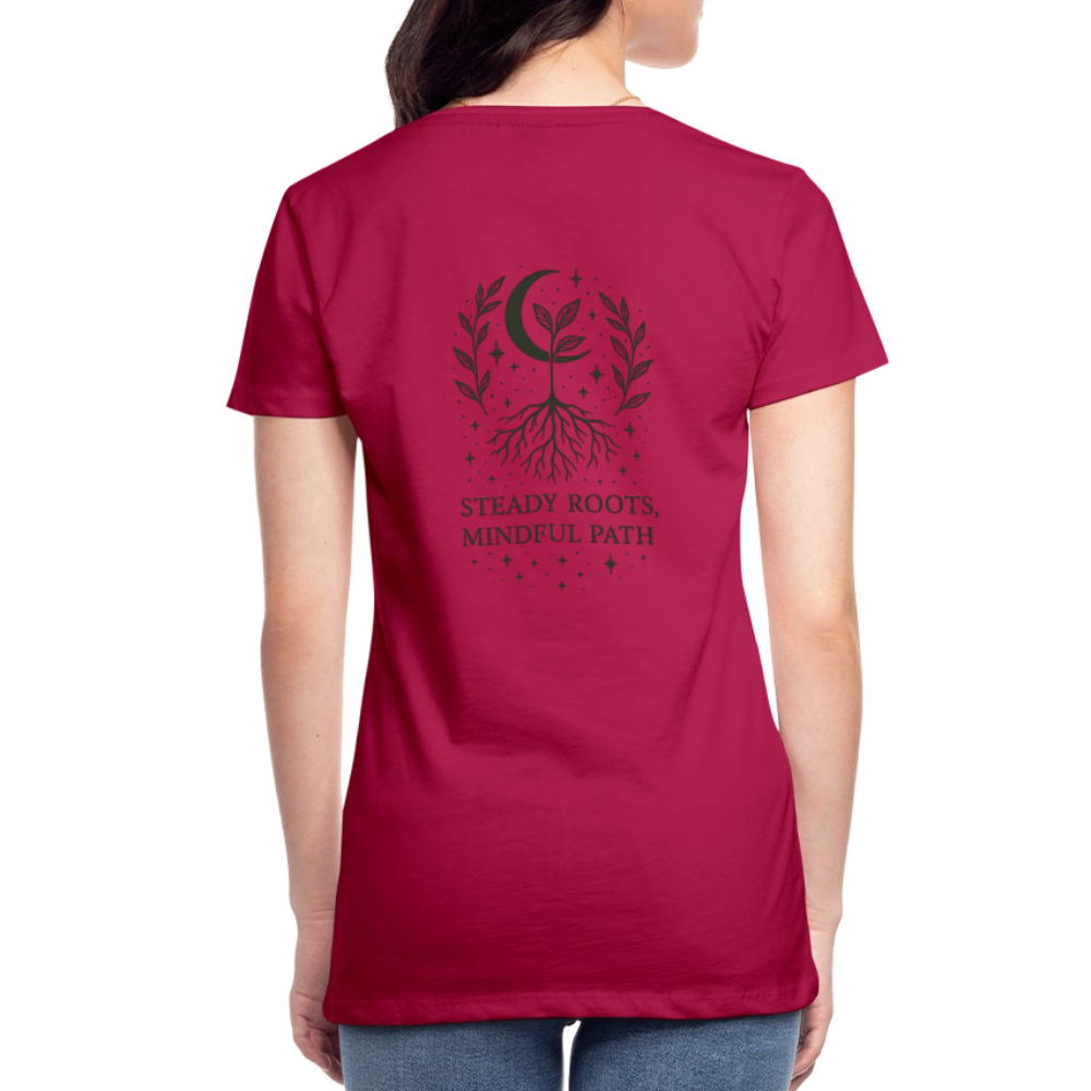 Damen Slim Fit T-Shirt "Virgo" - dunkles Pink