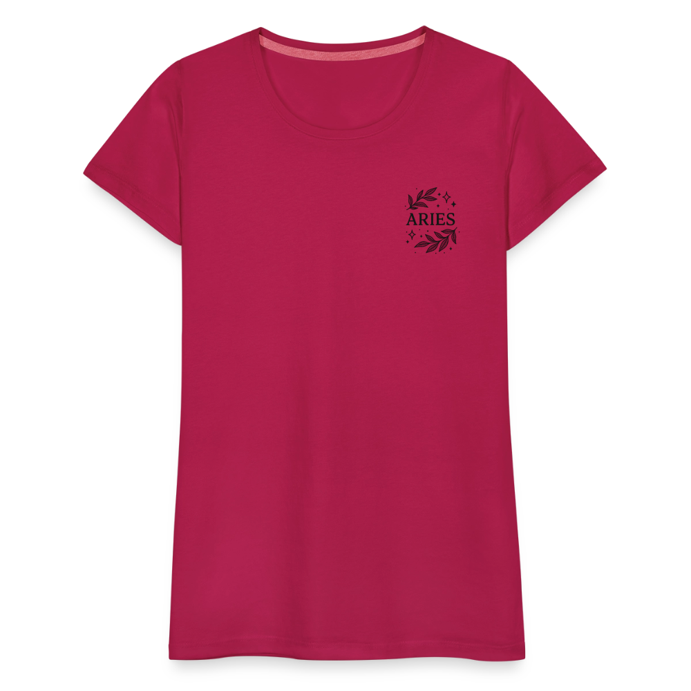 Damen Slim Fit T-Shirt „Aries“ - dunkles Pink