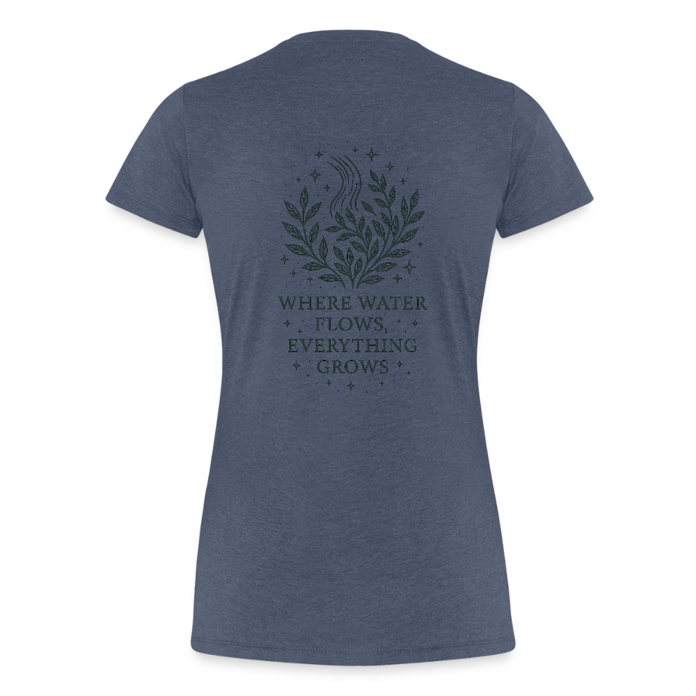 Damen T-Shirt Slim Fit "Aquarius" - Blau meliert