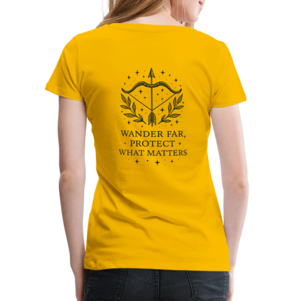 Damen Slim Fit T-Shirt "Sagittarius" - Sonnengelb