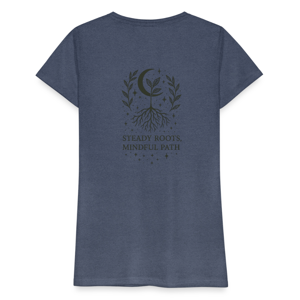 Damen Slim Fit T-Shirt "Virgo" - Blau meliert