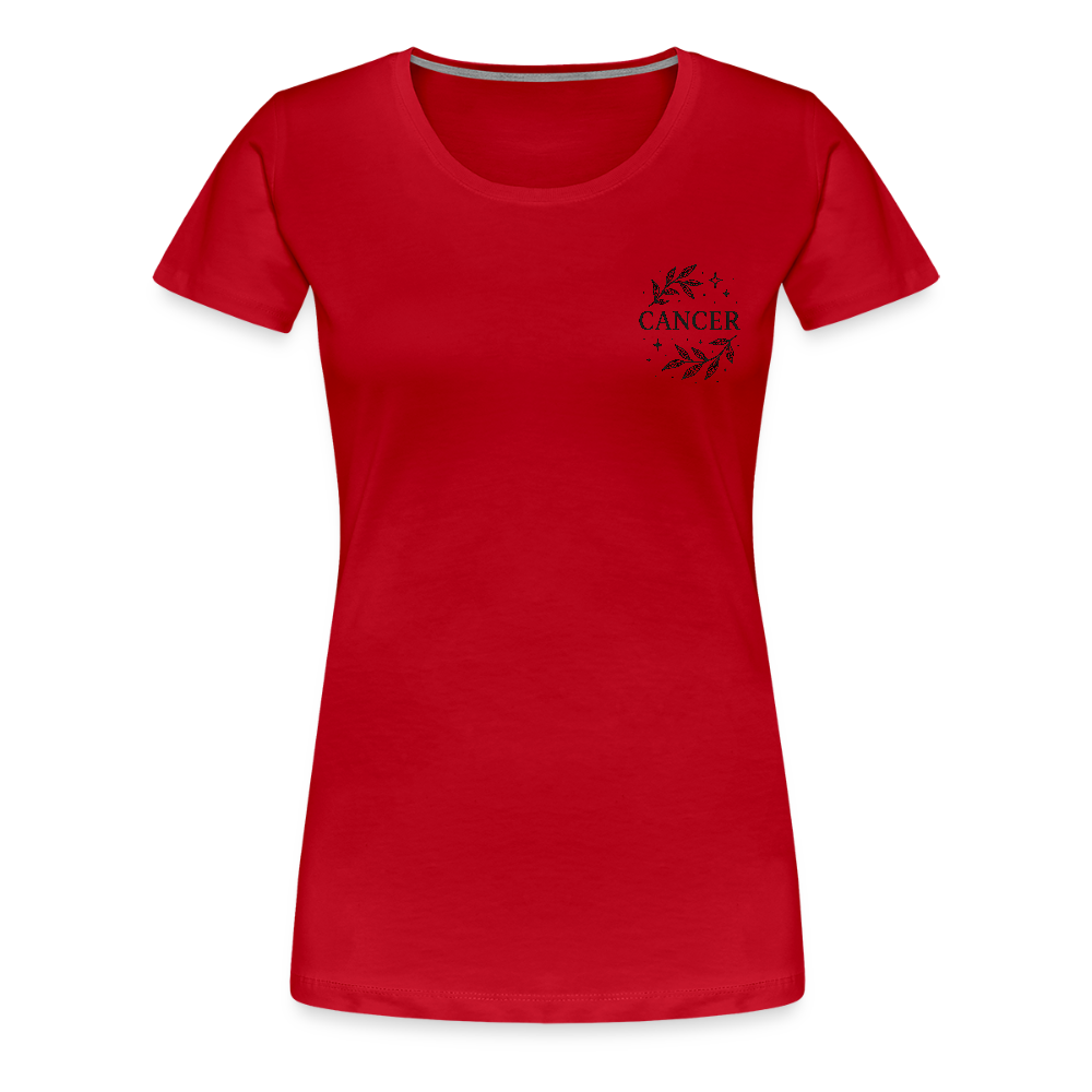 Damen Slim Fit T-Shirt "Cancer" - Rot