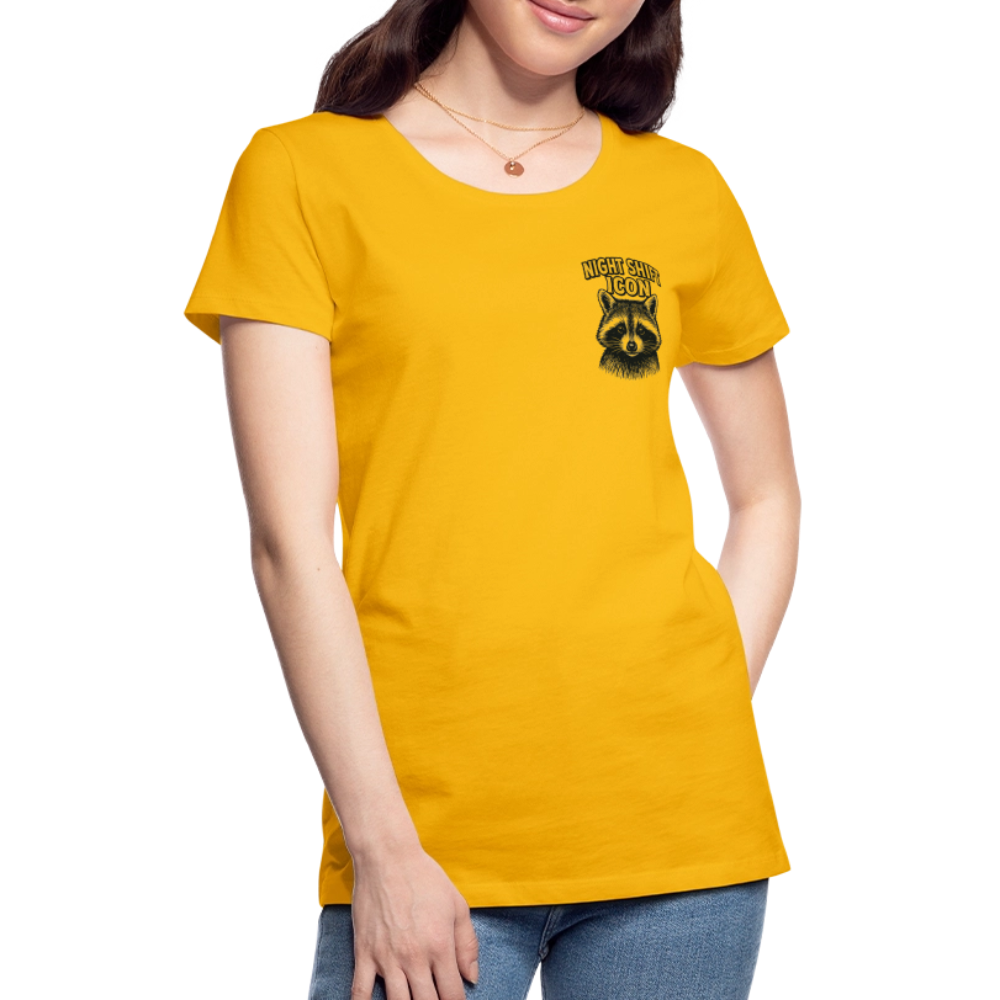 Damen T-Shirt "Night Shift Icon" - Sonnengelb