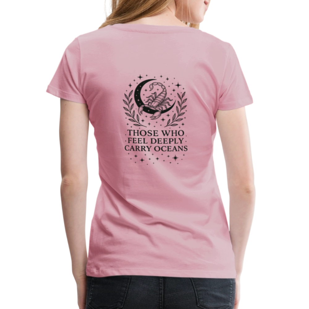 Damen Slim Fit T-Shirt "Scorpio" - Hellrosa