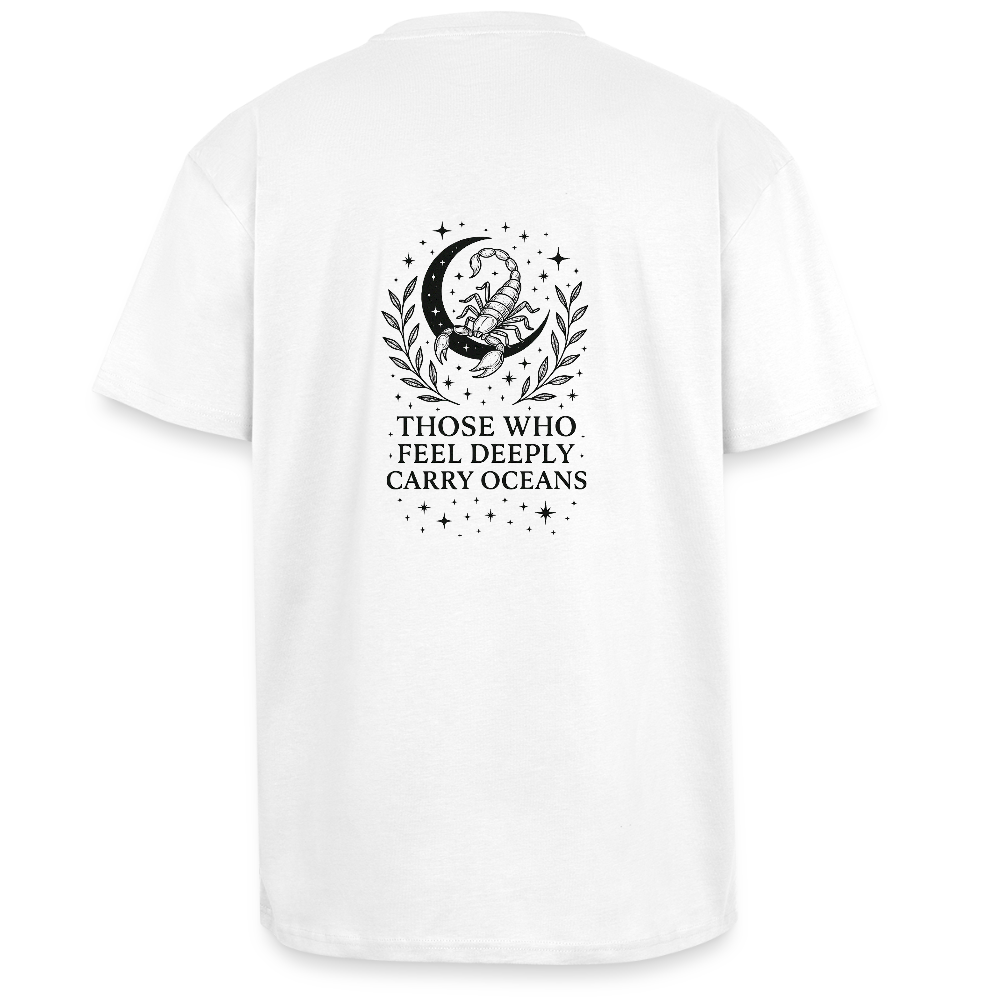 Unisex Oversize T-Shirt "Scorpio" - Weiß