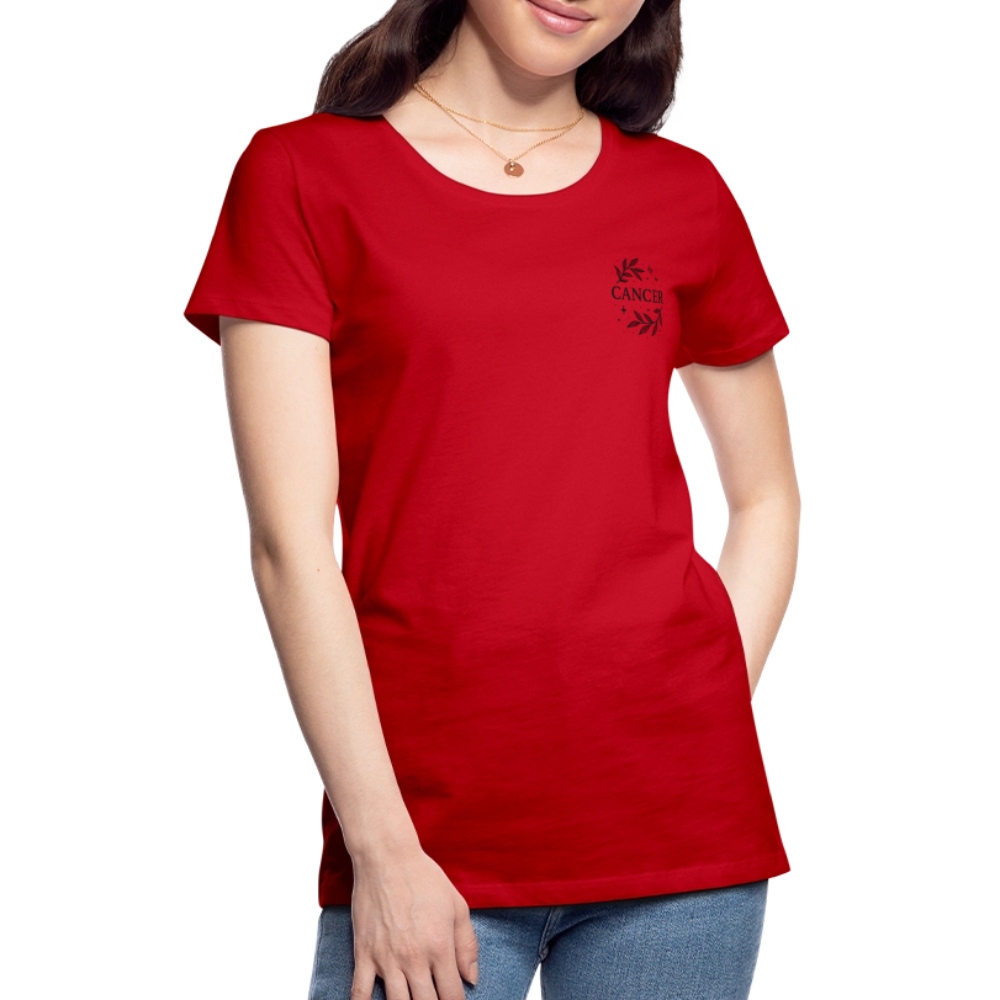 Damen Slim Fit T-Shirt "Cancer" - Rot
